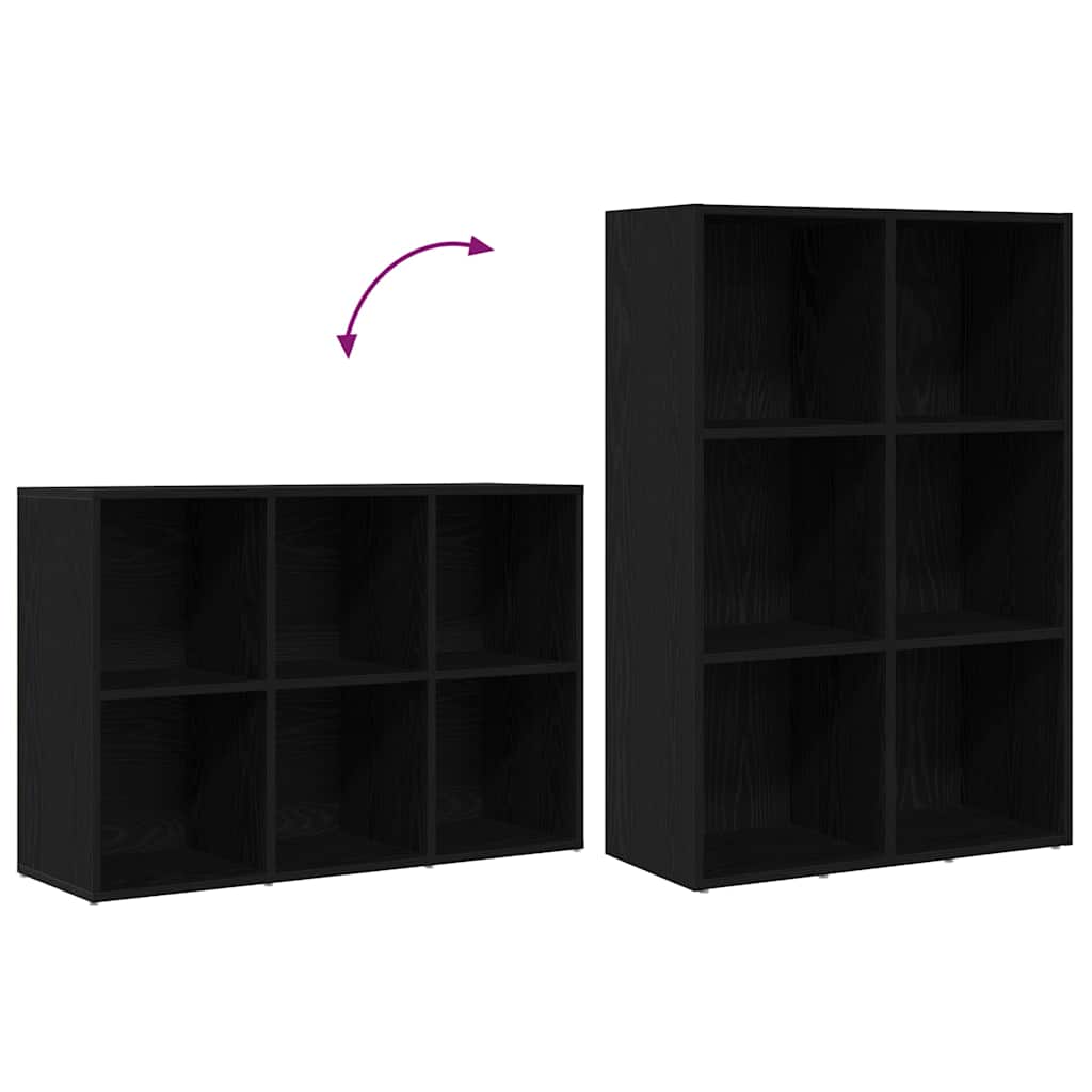 Estante 66x30x98cm derivados madeira carvalho preto