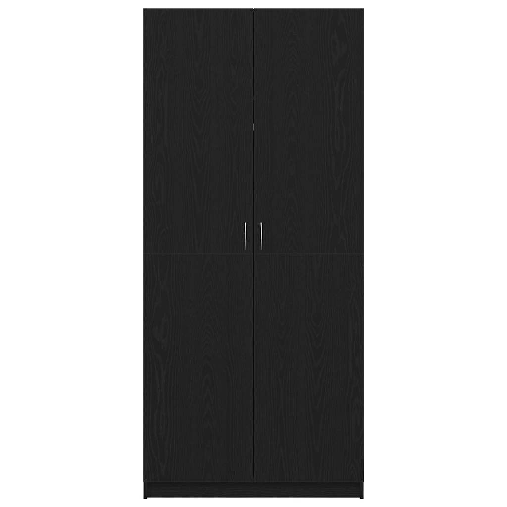 Guarda-roupa Preto 90 x 52 x 200 cm Madeira processada