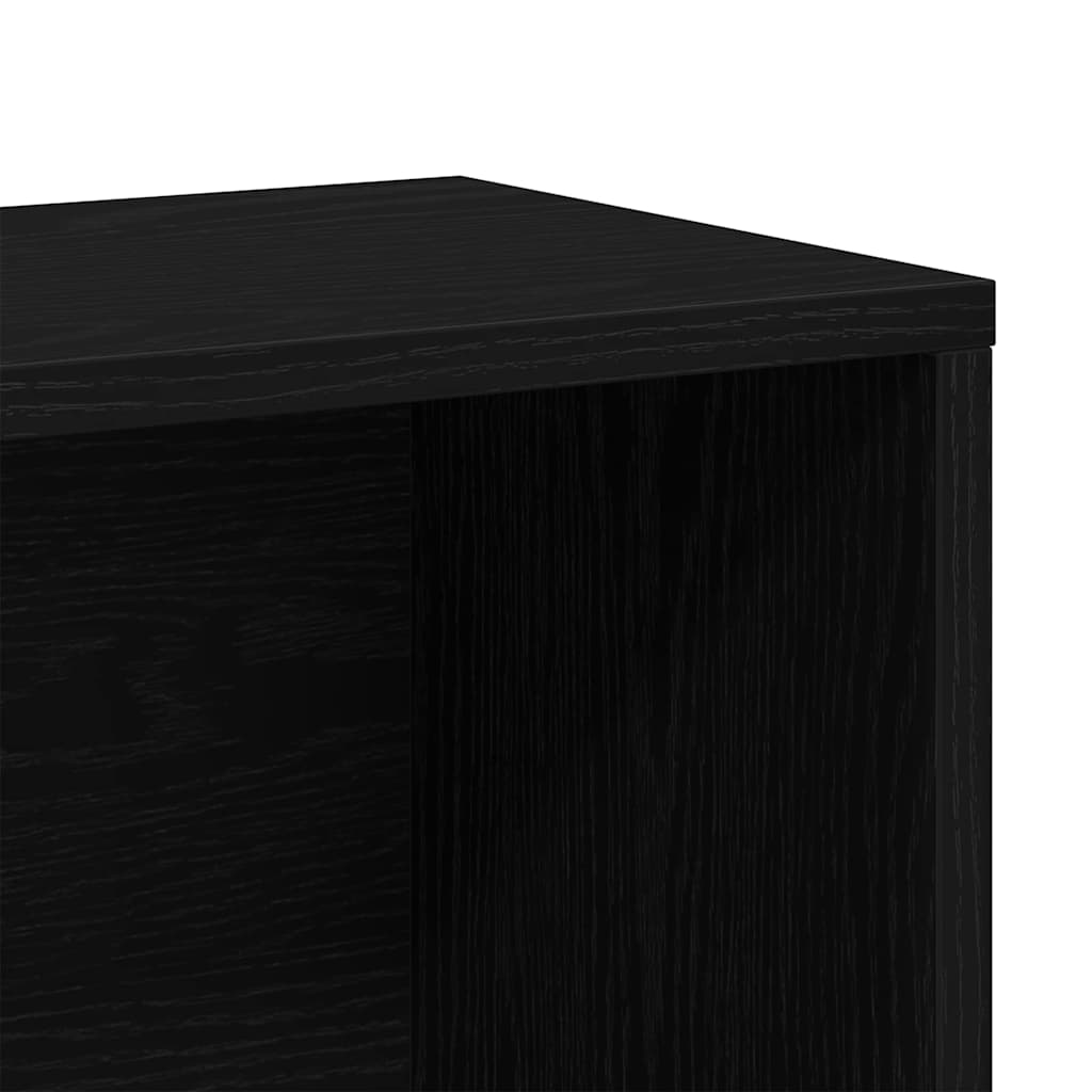 Gabinete de Livros Carvalho Preto 155 x 24 x 160 cm