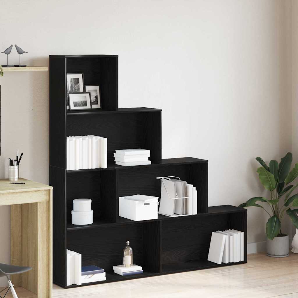 Gabinete de Livros Carvalho Preto 155 x 24 x 160 cm