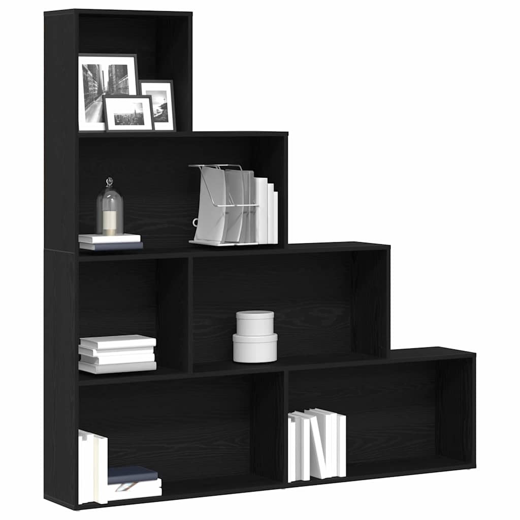 Gabinete de Livros Carvalho Preto 155 x 24 x 160 cm