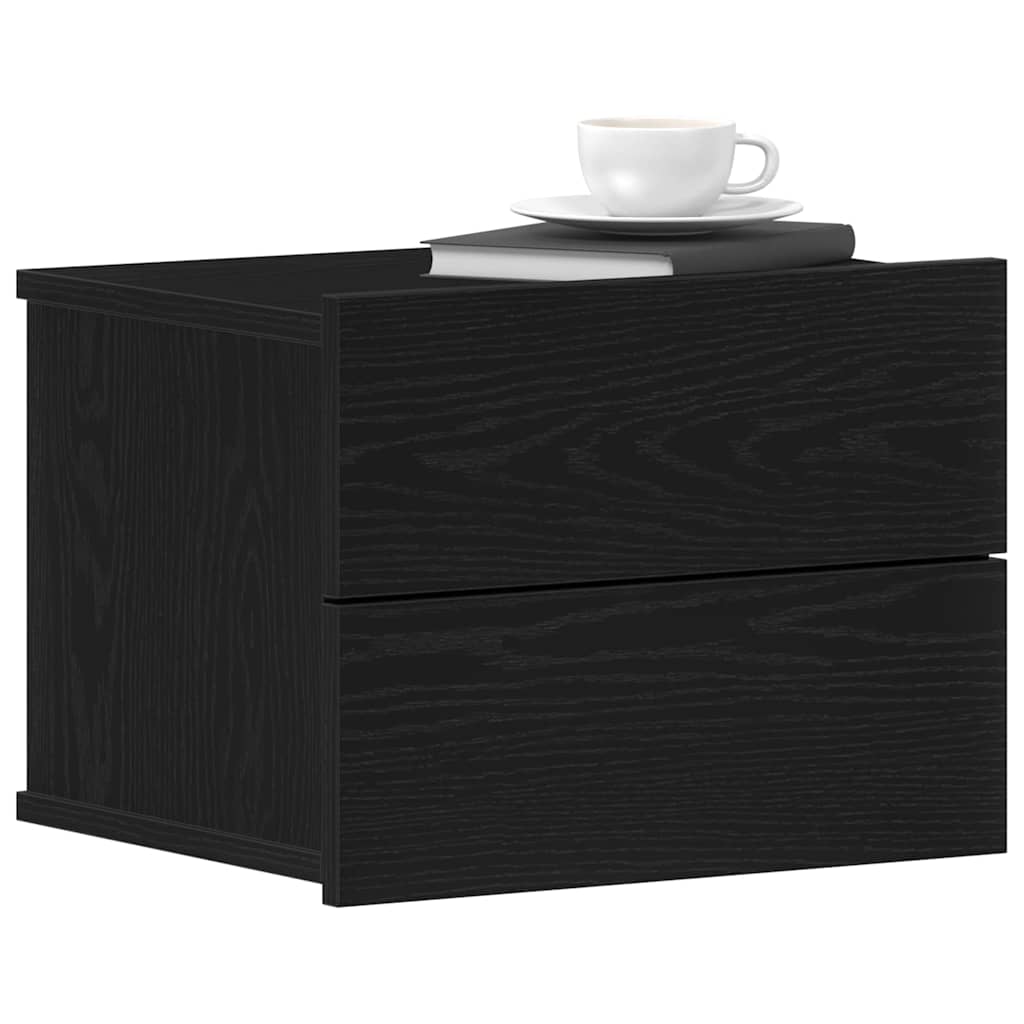 Armário de Cabeceira 2 pcs Carvalho preto 40 x 30 x 30 cm