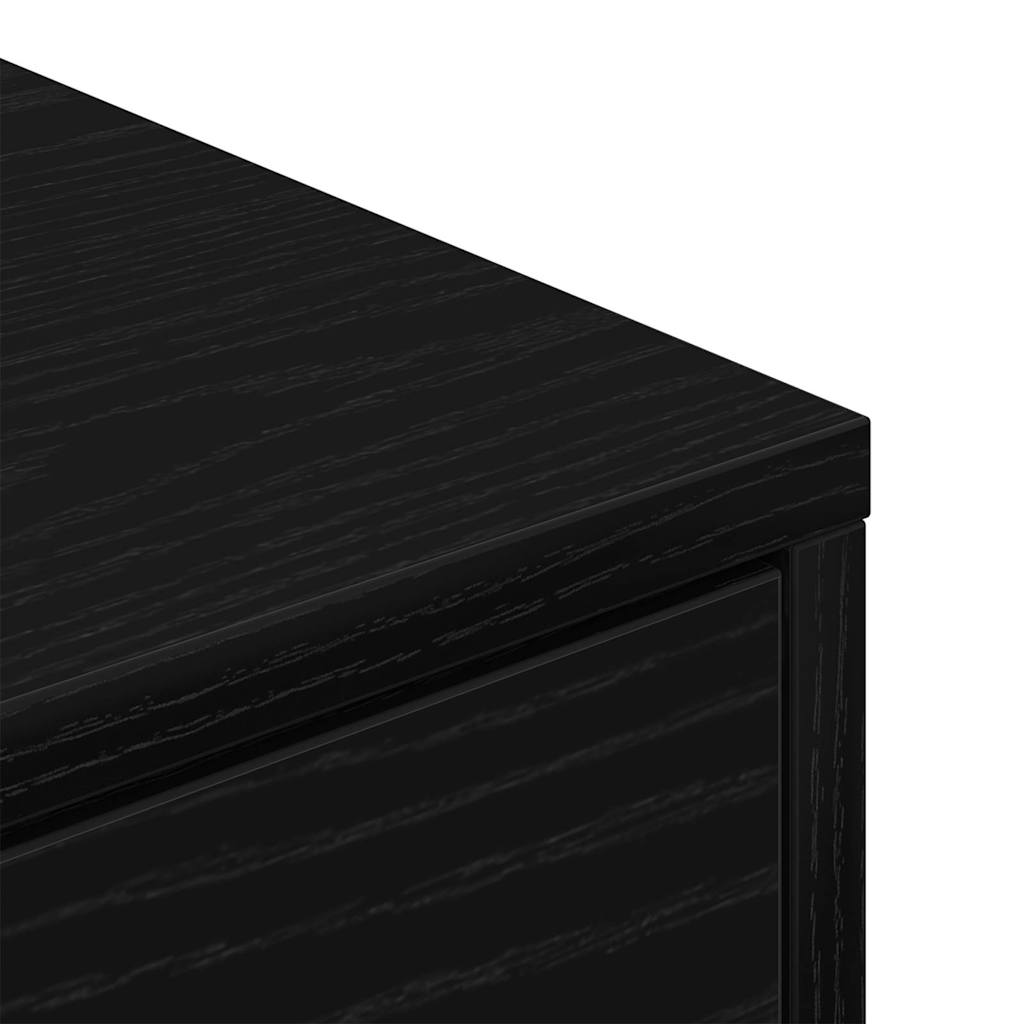 Rack de Sapatos com gaveta Carvalho Preto 60 x 35 x 84 cm