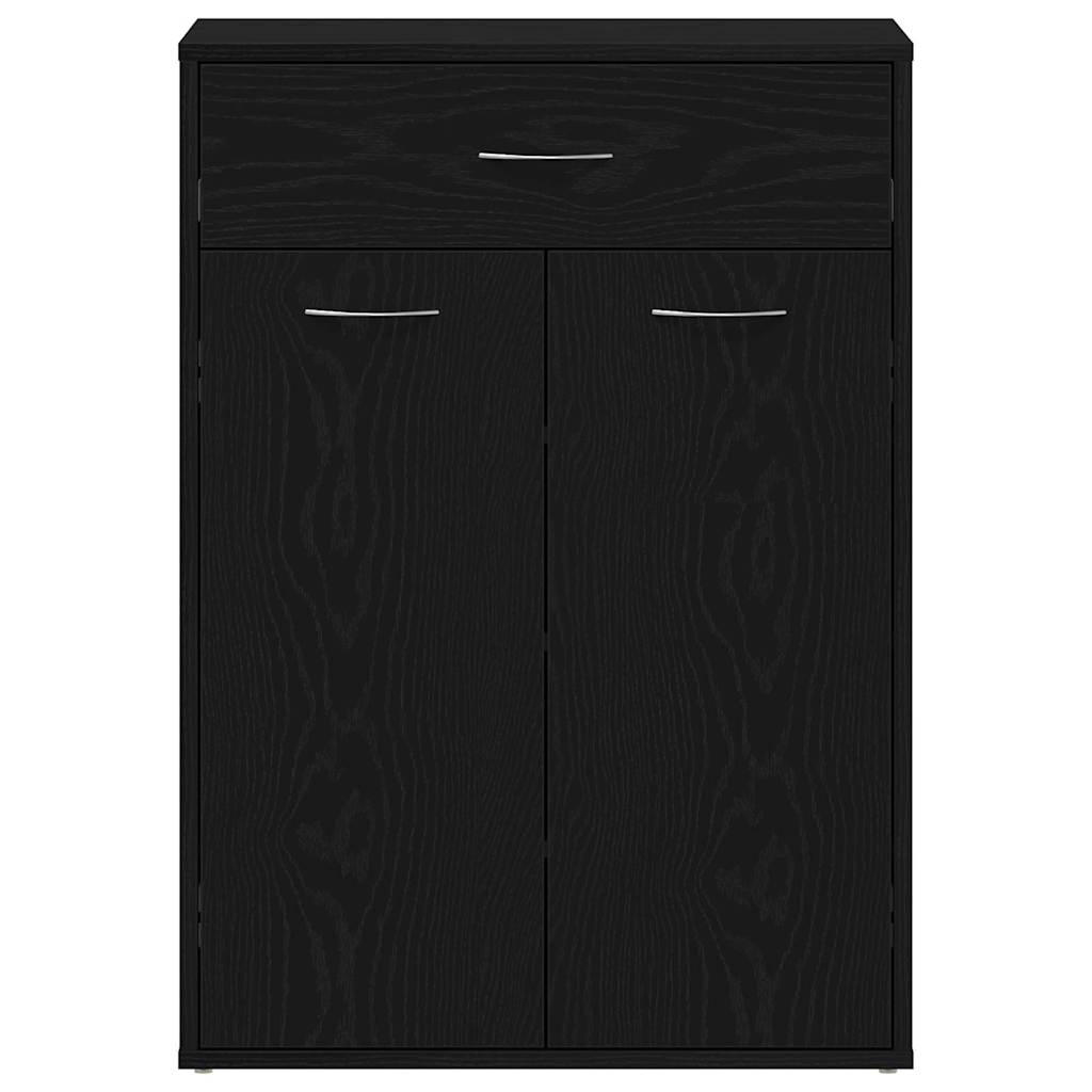 Rack de Sapatos com gaveta Carvalho Preto 60 x 35 x 84 cm