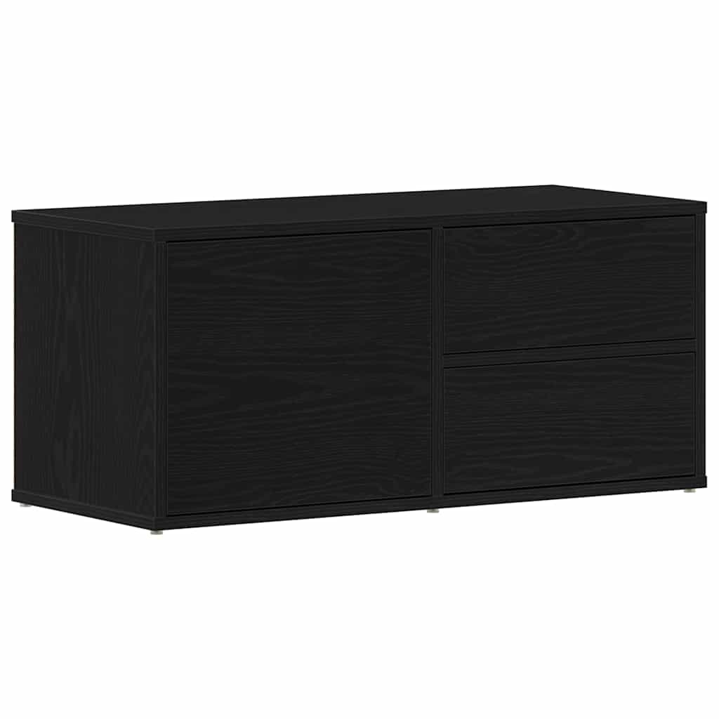 Gabinete para TV com gaveta Carvalho Preto 80 x 34 x 36 cm