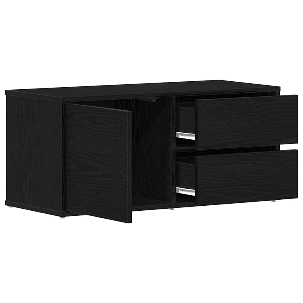 Gabinete para TV com gaveta Carvalho Preto 80 x 34 x 36 cm