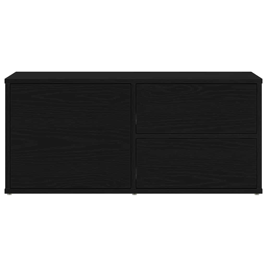 Gabinete para TV com gaveta Carvalho Preto 80 x 34 x 36 cm