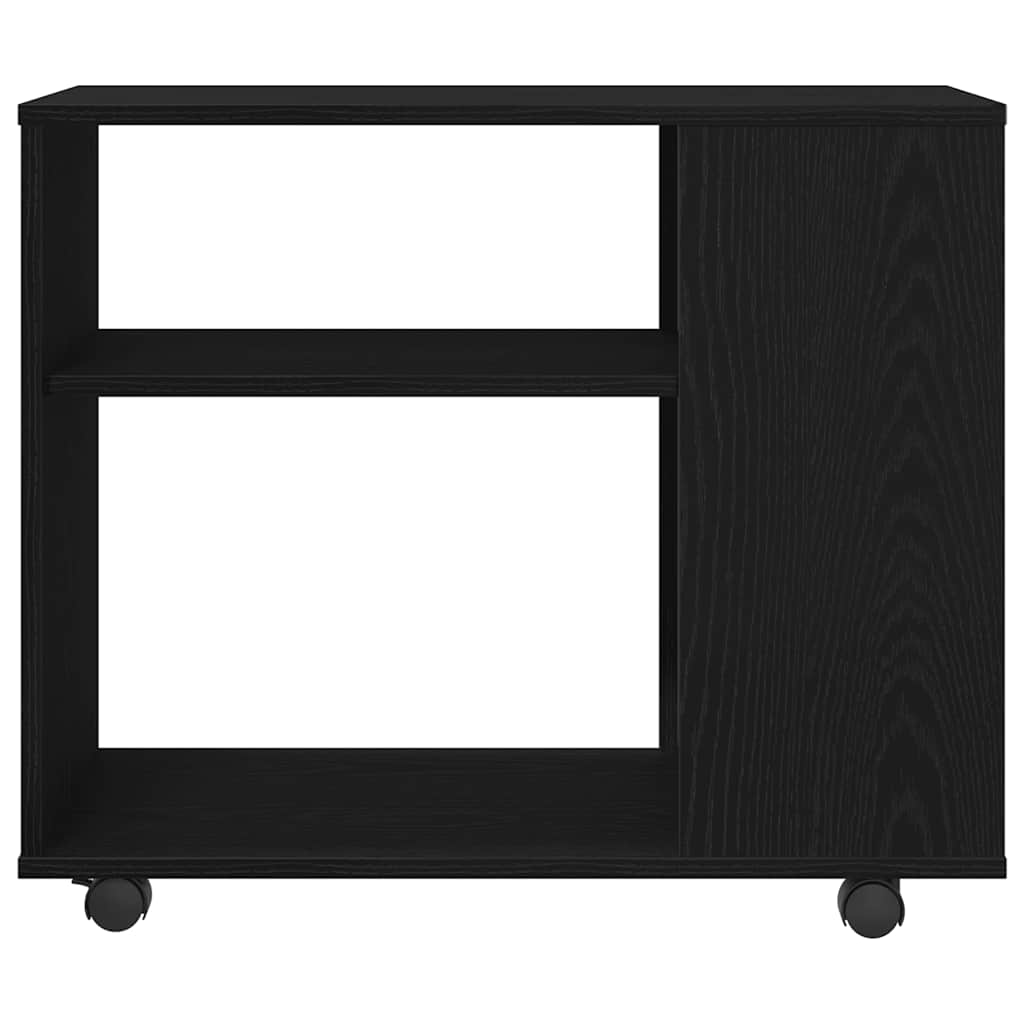 Mesa lateral carvalho preto 70x35x60 cm madeira projetada