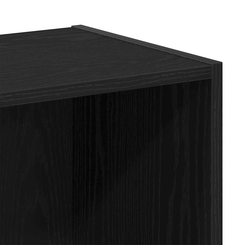 Gabinete de Livros Carvalho Preto 36 x 30 x 171 cm