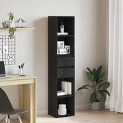 Gabinete de Livros Carvalho Preto 36 x 30 x 171 cm