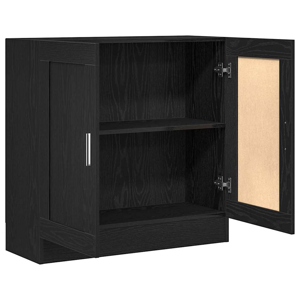Gabinete de Livros Carvalho Preto 82,5 x 30,5 x 80 cm