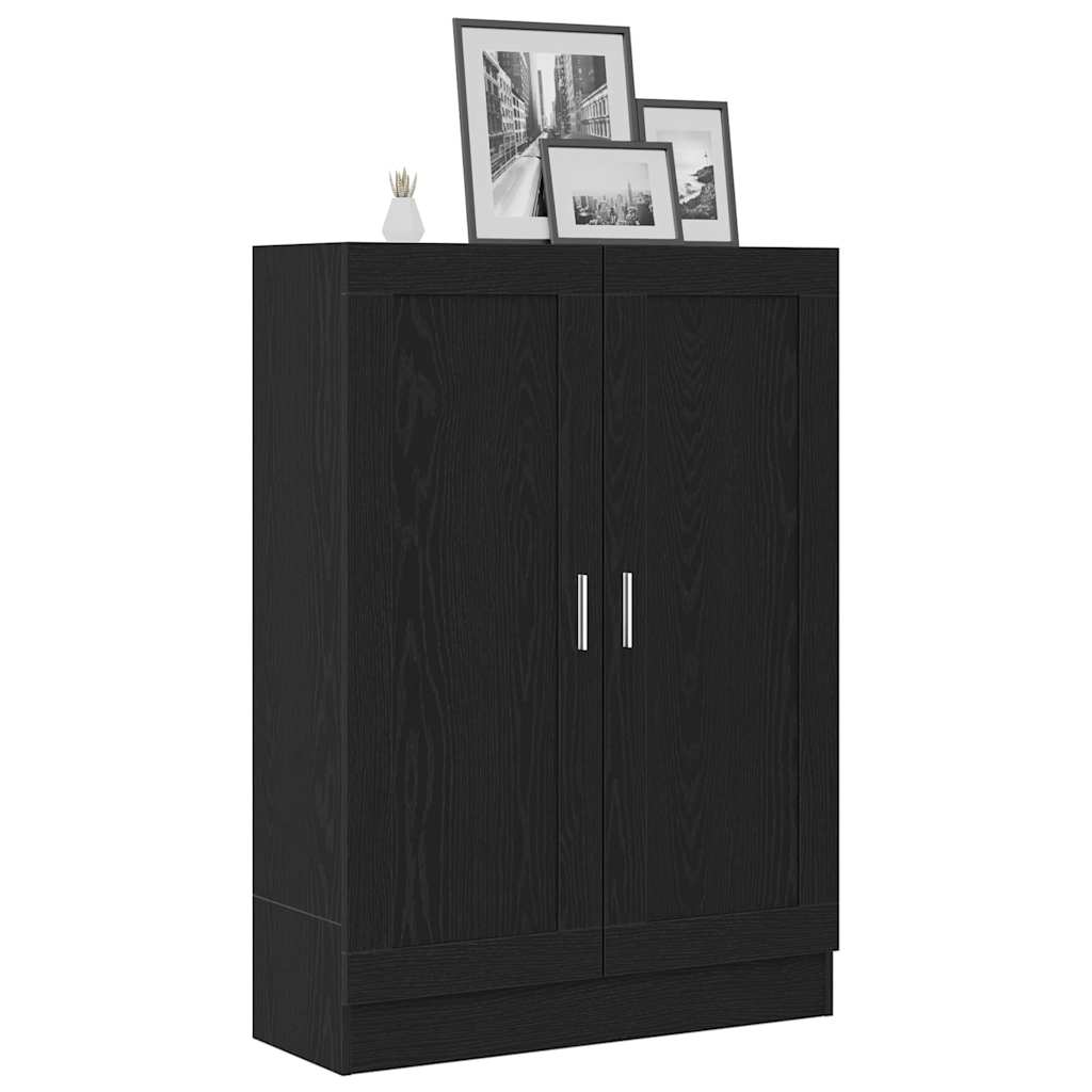 Gabinete de Livros Carvalho Preto 82,5 x 30,5 x 115 cm