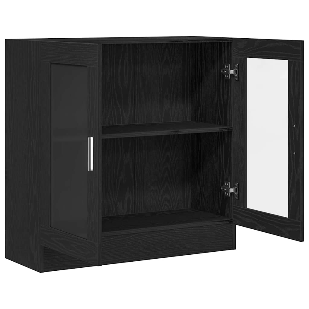 Gabinete de Livros Carvalho Preto 82,5 x 30,5 x 80 cm