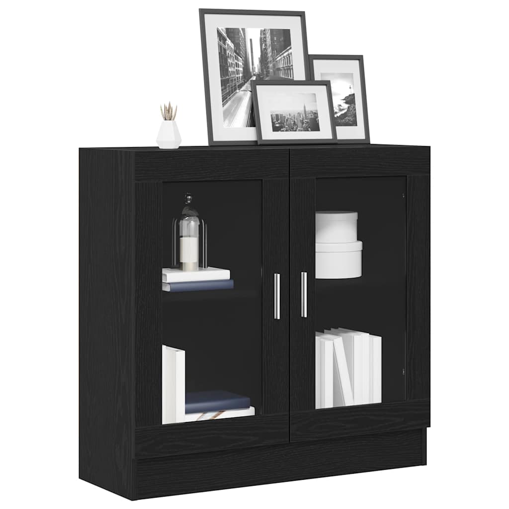 Gabinete de Livros Carvalho Preto 82,5 x 30,5 x 80 cm
