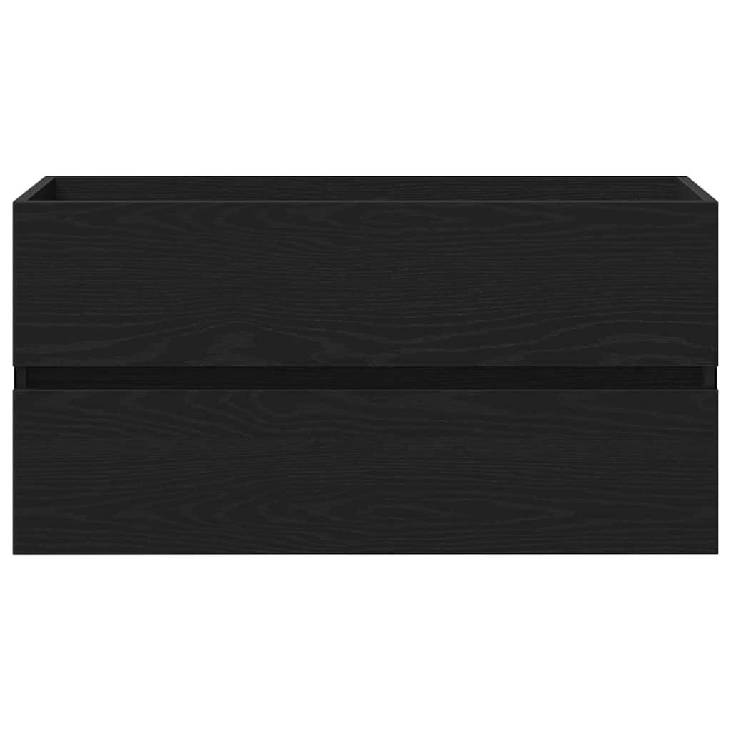 Armário para Pia de Banheiro Carvalho Preto 90 x 38,5 x 45 cm