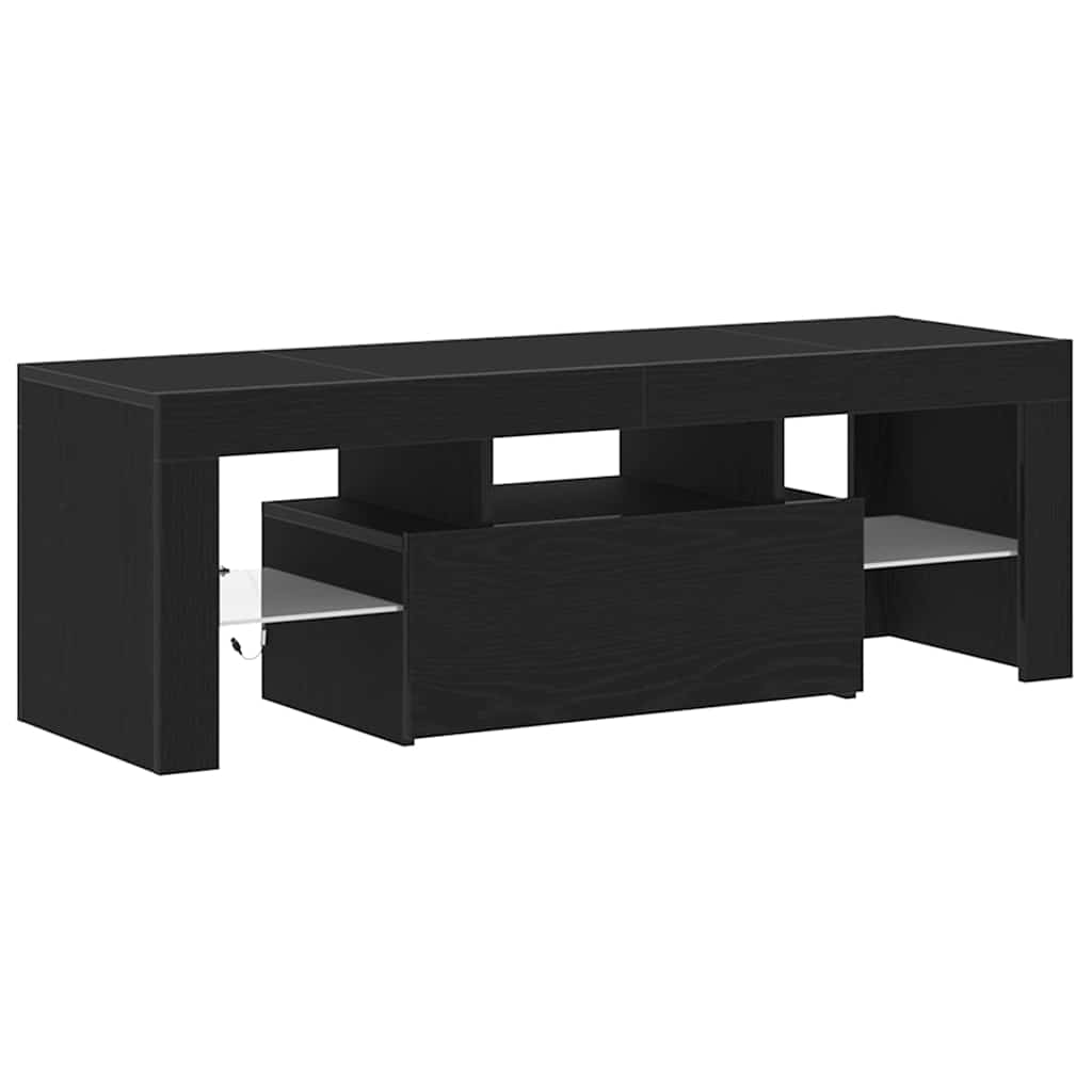 Gabinete para TV com gaveta Carvalho Preto 120 x 35 x 40 cm