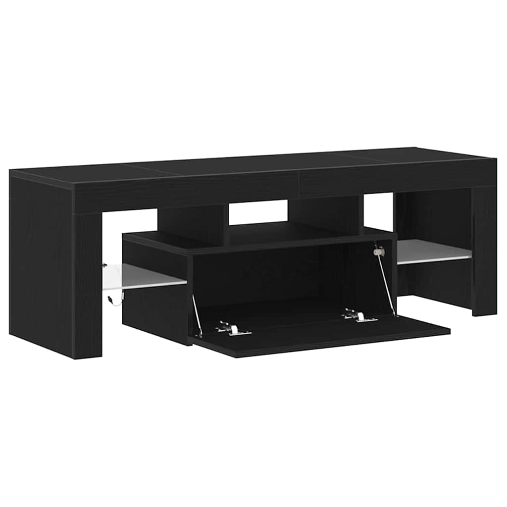 Gabinete para TV com gaveta Carvalho Preto 120 x 35 x 40 cm