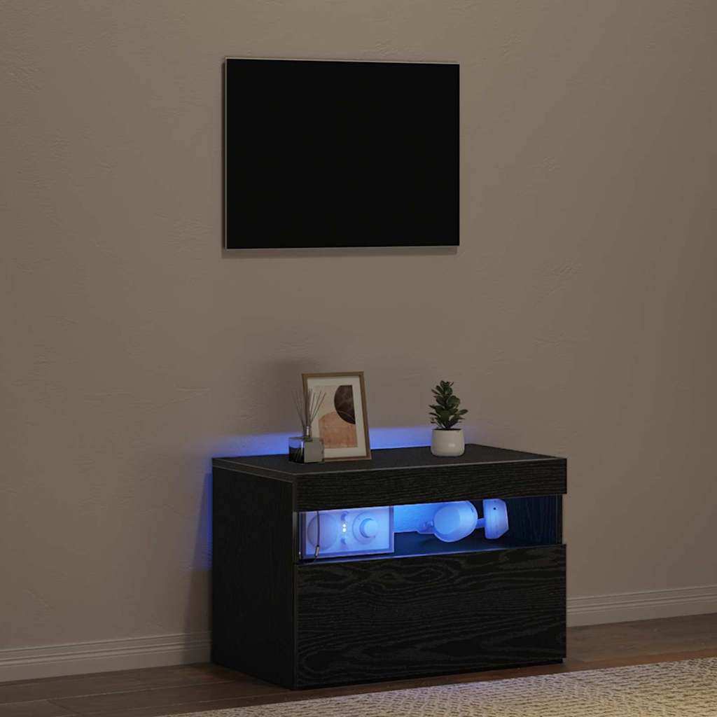 Gabinete para TV Preto 60 x 35 x 40 cm Madeira processada