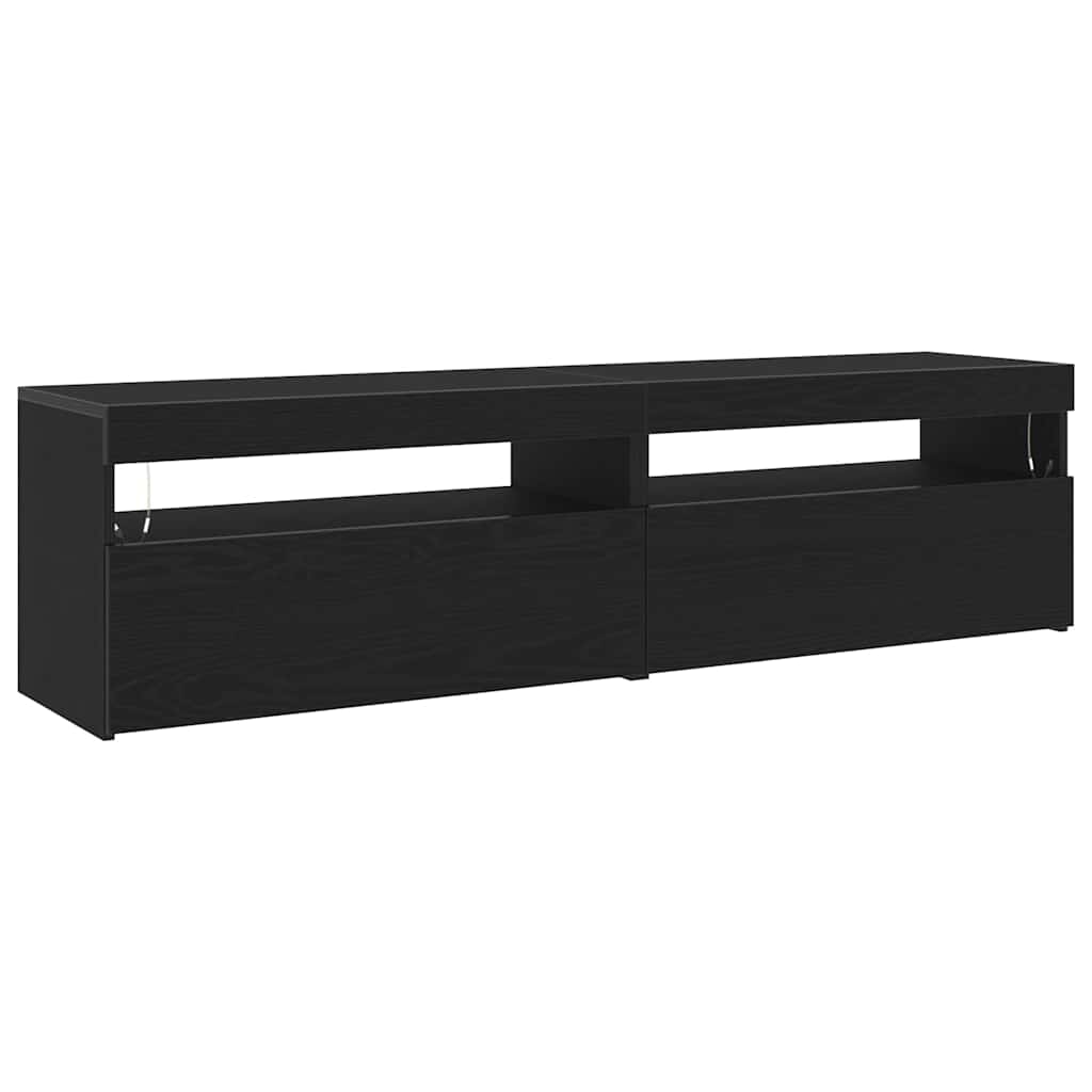 Gabinete para TV 2 pcs Preto 75 x 35 x 40 cm Madeira processada