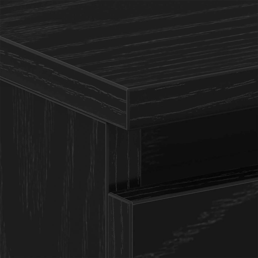 Armário de Cabeceira com gaveta Carvalho Preto 40 x 30 x 39 cm