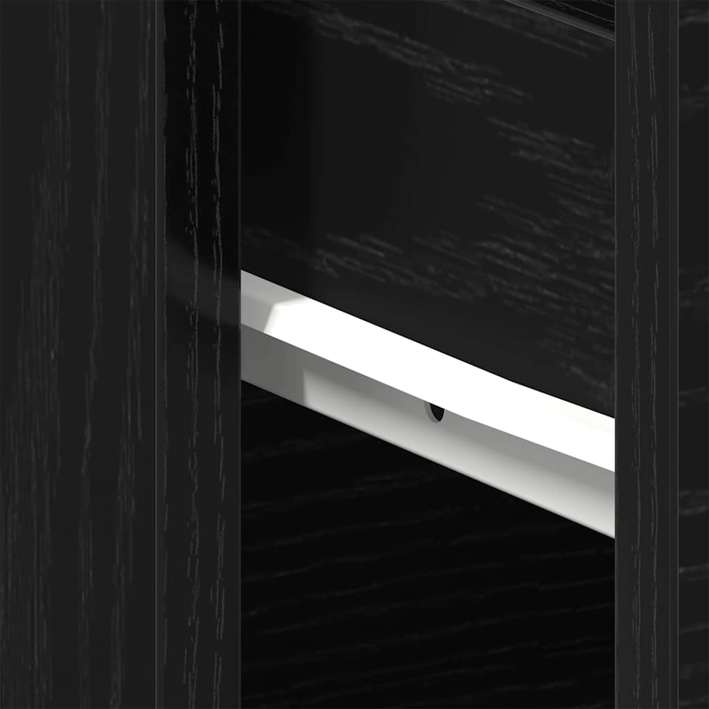 Armário de Cabeceira com gaveta Carvalho Preto 40 x 30 x 39 cm