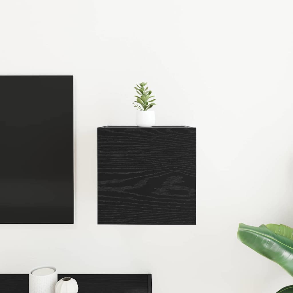 Gabinete para TV Carvalho Preto 30,5 x 30 x 30 cm