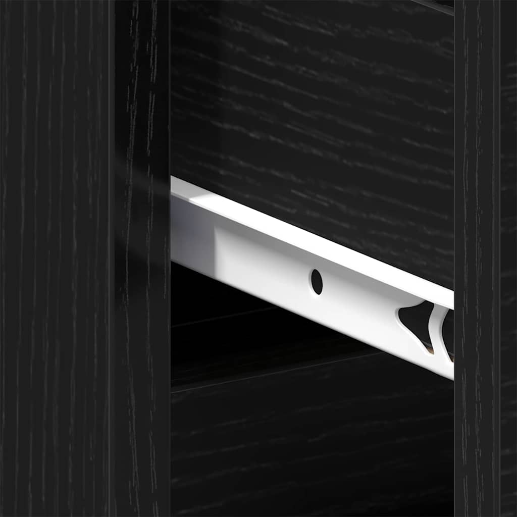 Armário de Cabeceira com gaveta Carvalho preto 40 x 35 x 69 cm