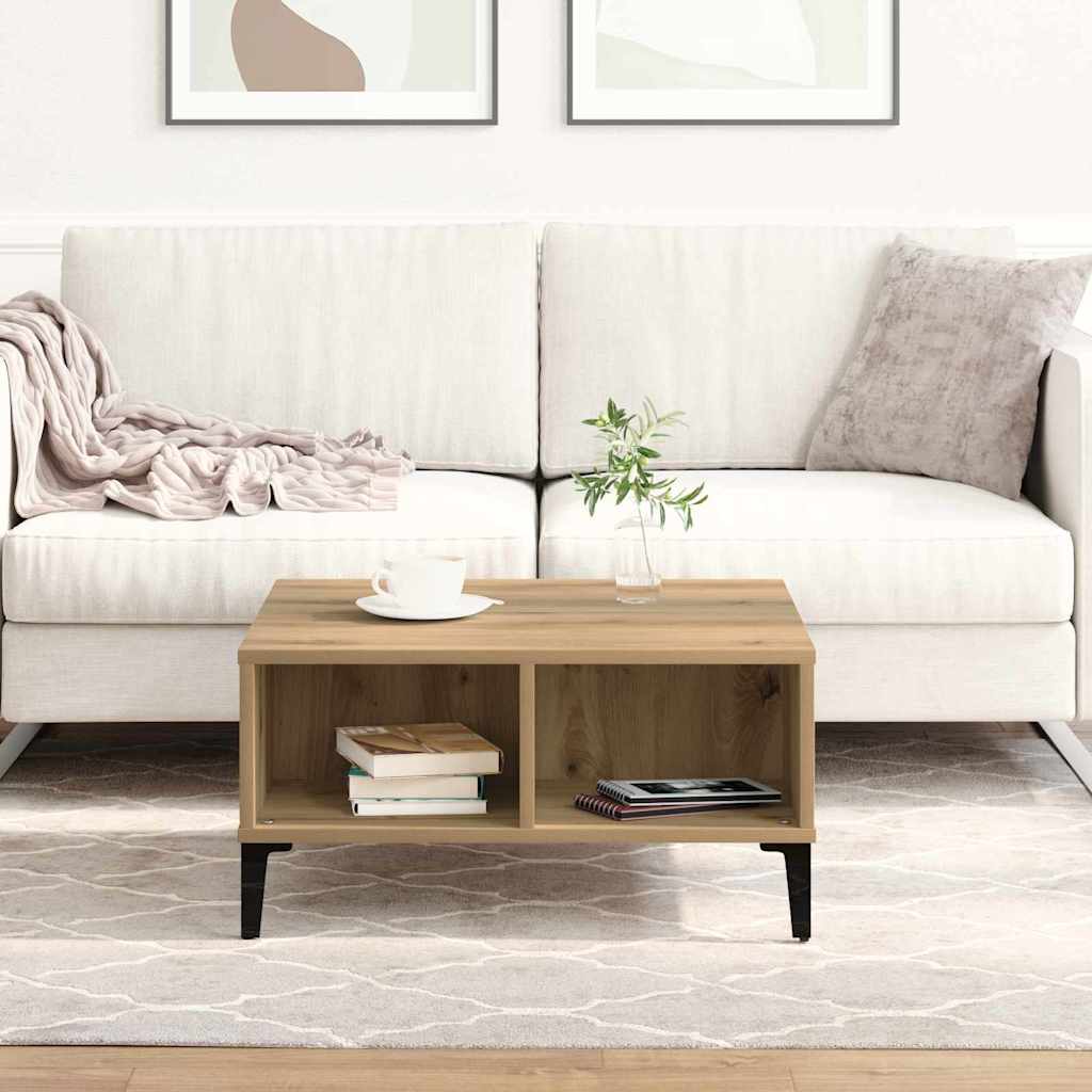 Mesa de centro carvalho artisiano 60 x 60 x 30 cm