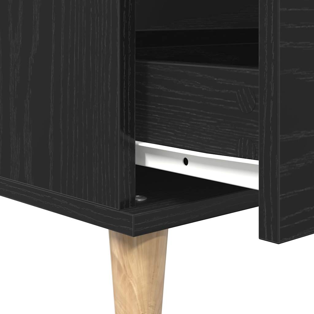 Aparador Carvalho Preto 60 x 35 x 70 cm Madeira processada