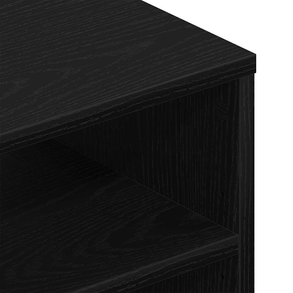Prateleira de Parede com porta Carvalho preto 140 x 41 x 75 cm
