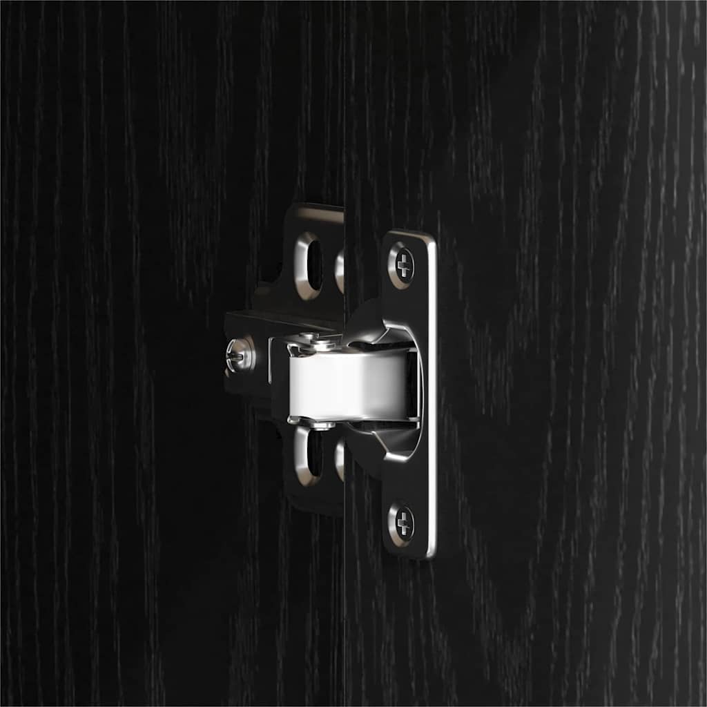 Prateleira de Parede com porta Carvalho preto 140 x 41 x 75 cm