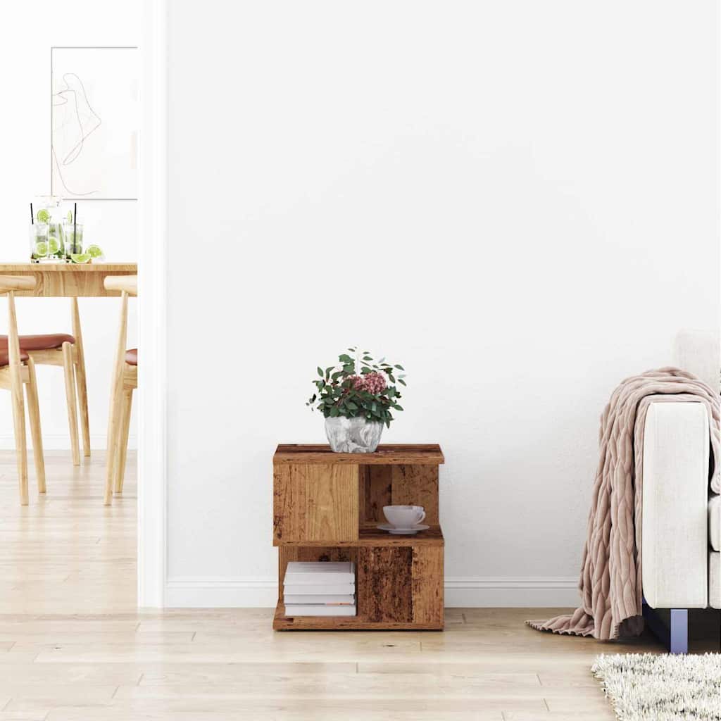 Mesa Lateral Madeira Antiga 40 x 40 x 40 cm Madeira processada