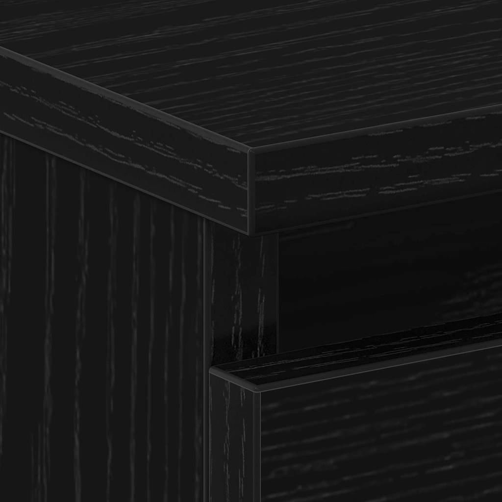 Armário de Cabeceira 2 pcs Carvalho preto 50 x 40 x 43.5 cm