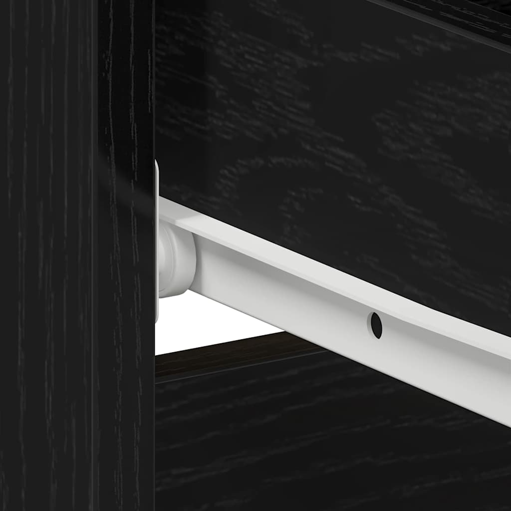 Armário de Cabeceira 2 pcs Carvalho preto 50 x 40 x 43.5 cm