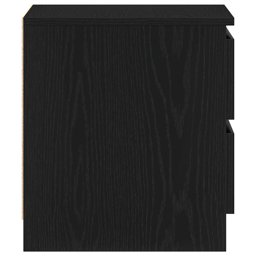 Armário de Cabeceira 2 pcs Carvalho preto 50 x 40 x 43.5 cm