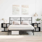 Armário de Cabeceira 2 pcs Carvalho preto 50 x 30 x 51,5 cm