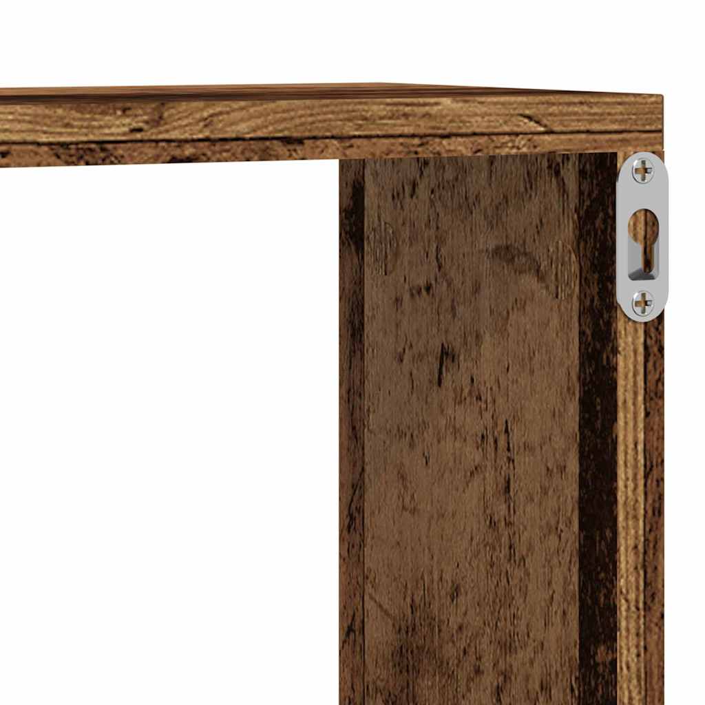 Prateleira de Parede 4 pcs Madeira Antiga 80 x 15 x 26 cm