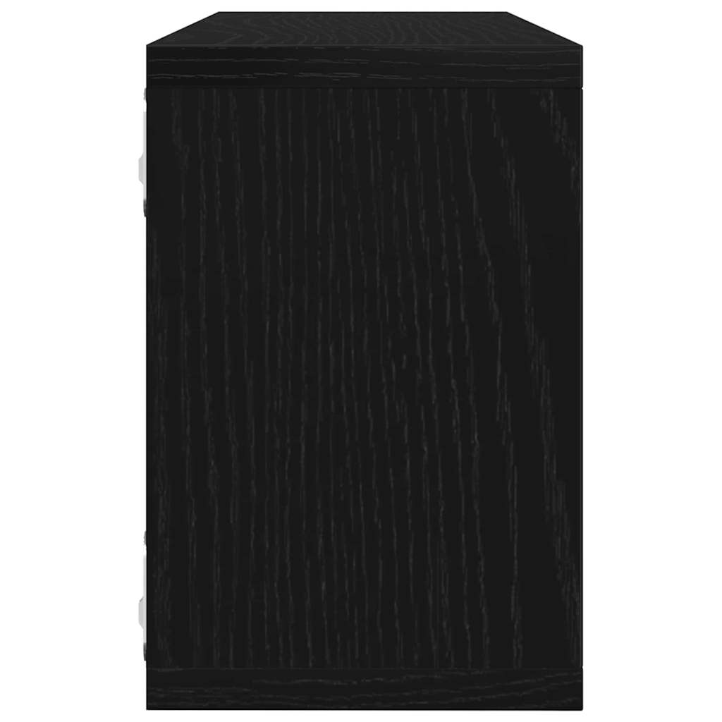 Prateleiras de Parede 4 pcs Carvalho preto 60 x 15 x 23 cm