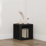 Prateleiras de Canto Carvalho Preto 33 x 33 x 34,5 cm