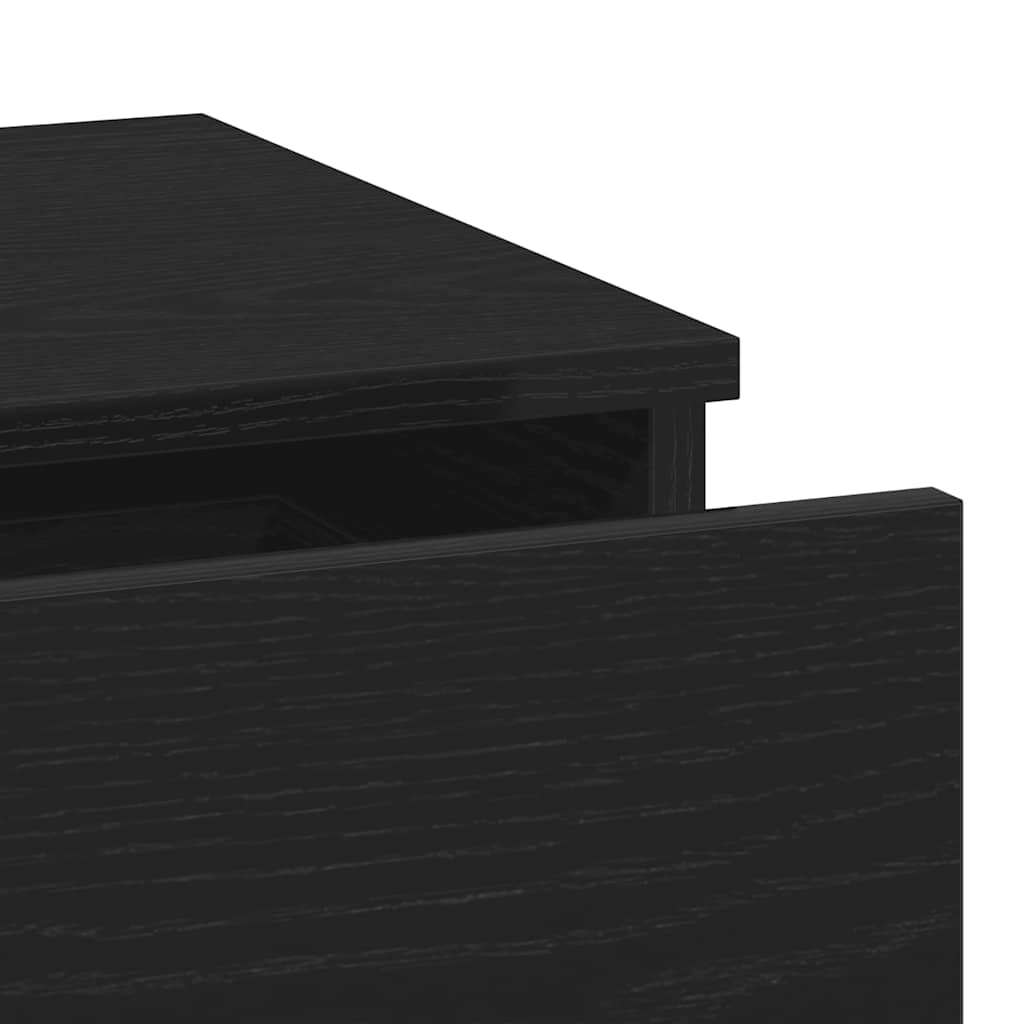 Armário de Cabeceira com gaveta Carvalho preto 40 x 35 x 65 cm