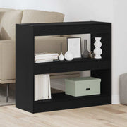Gabinete de Livros 2 pcs Carvalho Preto 80 x 30 x 72 cm
