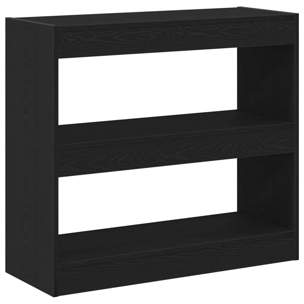 Gabinete de Livros 2 pcs Carvalho Preto 80 x 30 x 72 cm