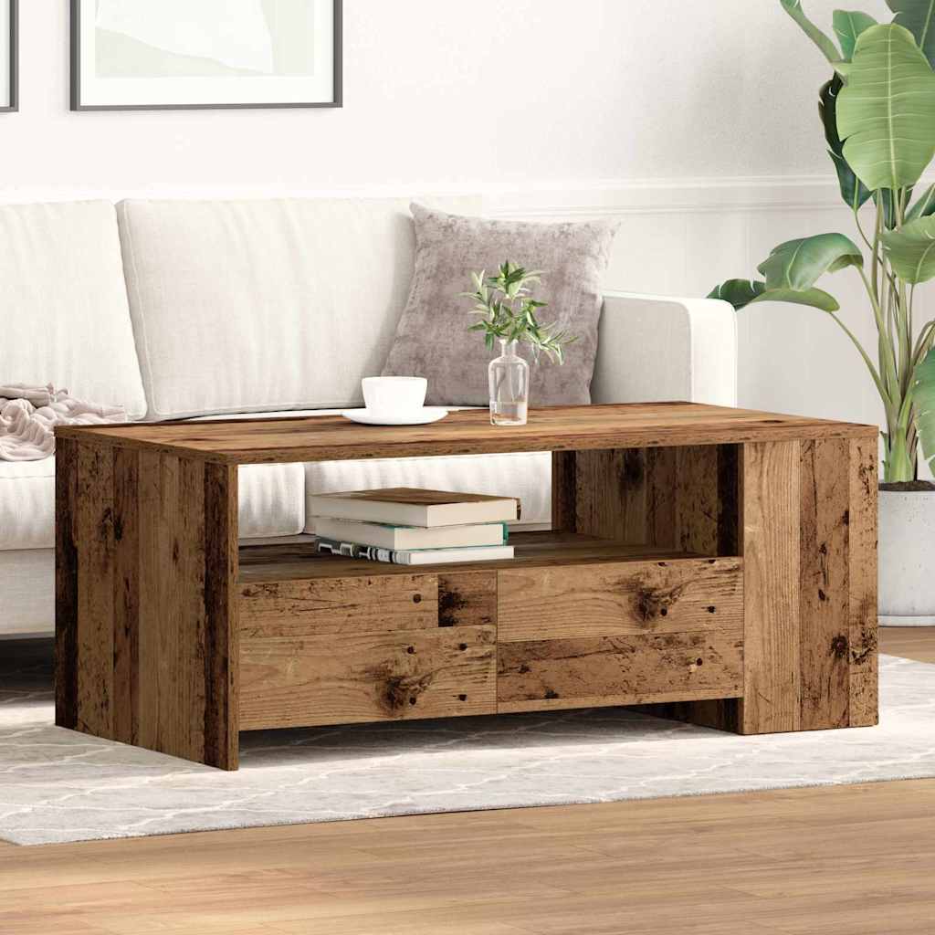 Mesa de centro with Drawer Madeira antiga 102 x 55 x 43,5 cm