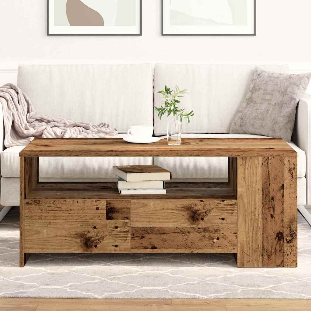 Mesa de centro with Drawer Madeira antiga 102 x 55 x 43,5 cm