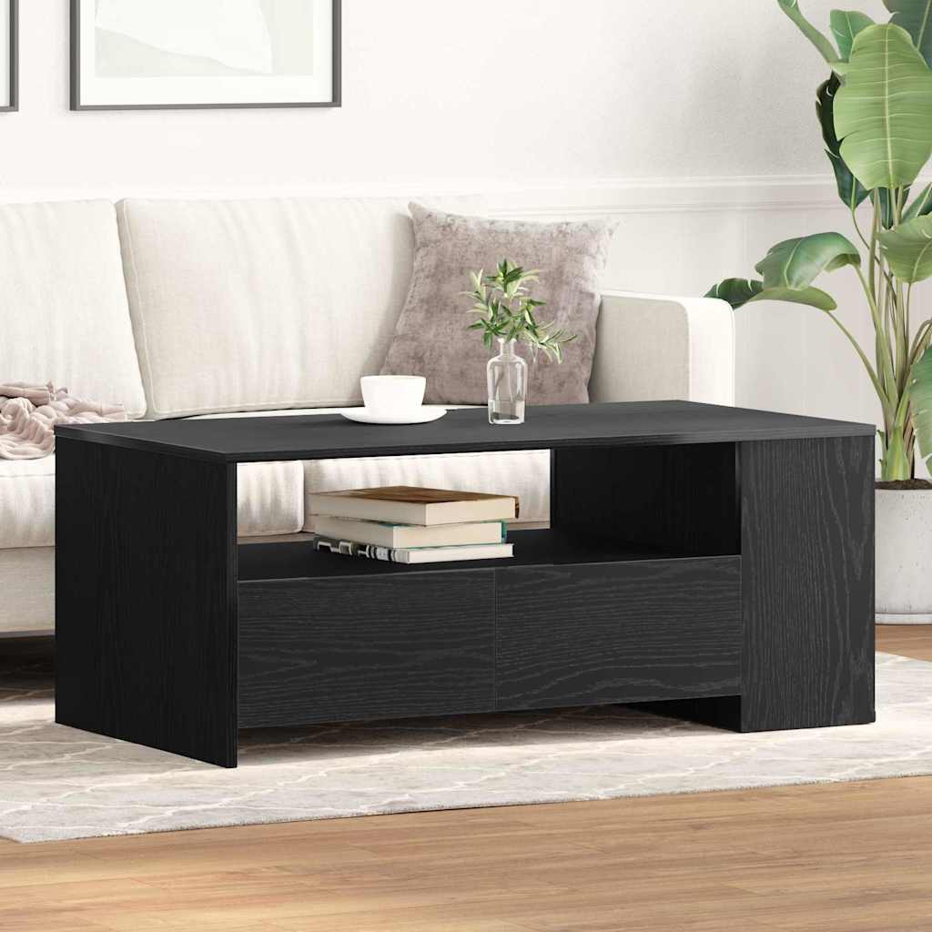 Mesa de centro with Drawer Carvalho preto 102 x 55 x 43,5 cm