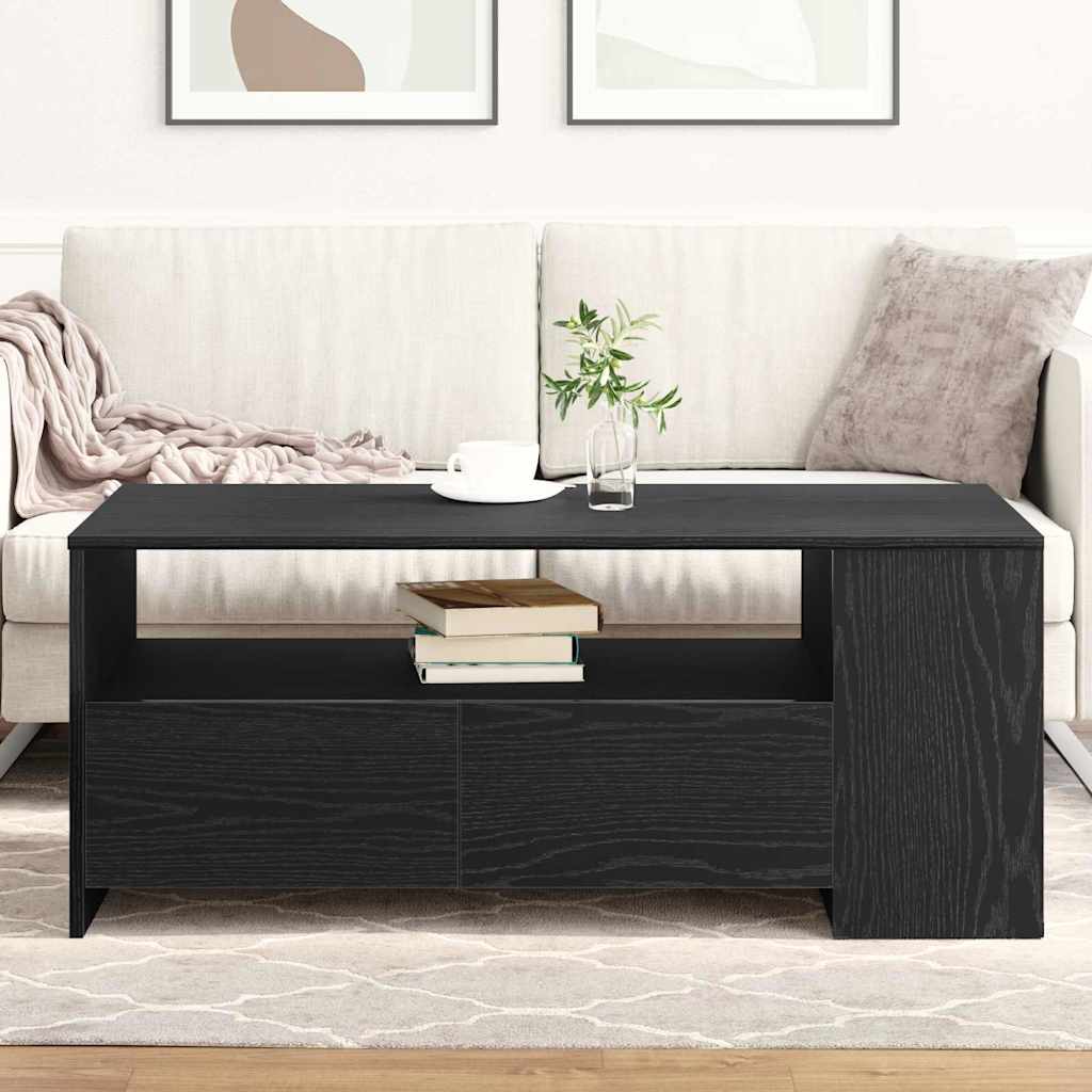 Mesa de centro with Drawer Carvalho preto 102 x 55 x 43,5 cm