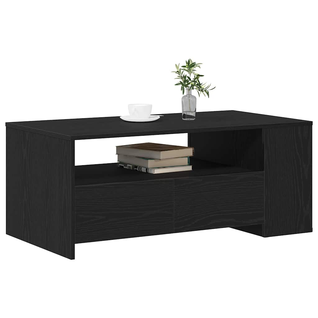 Mesa de centro with Drawer Carvalho preto 102 x 55 x 43,5 cm