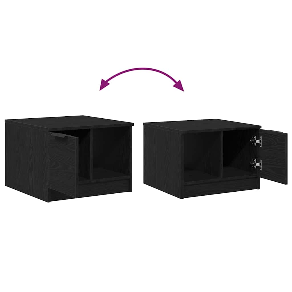 Mesa de centro with Drawer Carvalho preto 50 x 50 x 36 cm