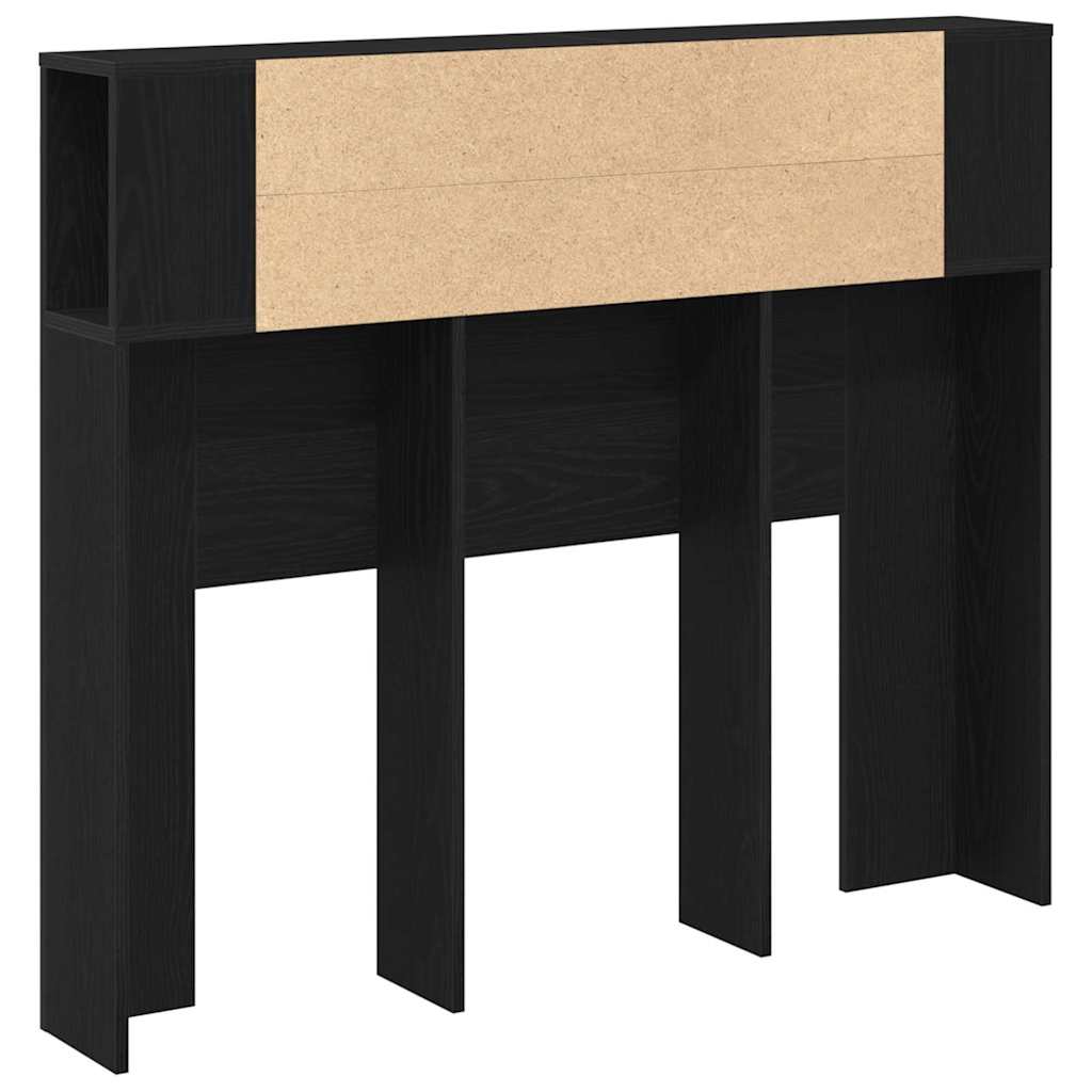 Cabeceira com Armário Carvalho preto 120 x 19 x 104,5 cm
