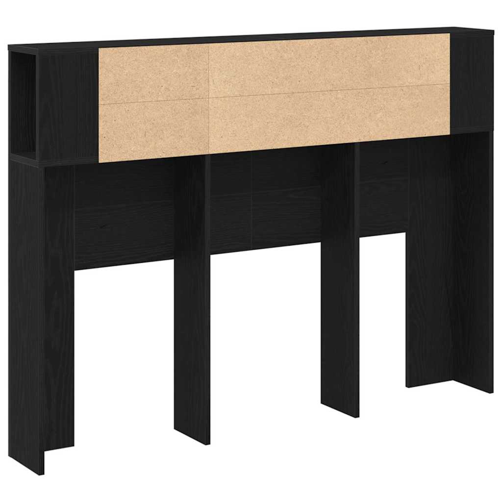 Cabeceira com Armário Carvalho preto 140 x 19 x 104.5 cm